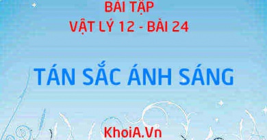 Bài tập Tán sắc ánh sáng: Giải bài tập 1, 2, 3, 4, 5, 6 trang 125 SGK Vật lý 12 bài 24